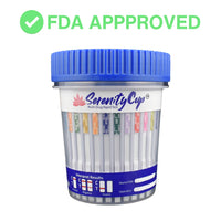 5 Panel Drug Test Cup - 120ml - Click Top - AMP/1000, COC/300, OPI/2000,PCP/25, THC50, PH/SG/CR