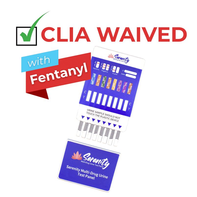 CLIA Waived 17 Panel Dip Card with Fentanyl and Nor Fentanyl, FDA Approved, as low as $1.69 Per Multi dip Panel